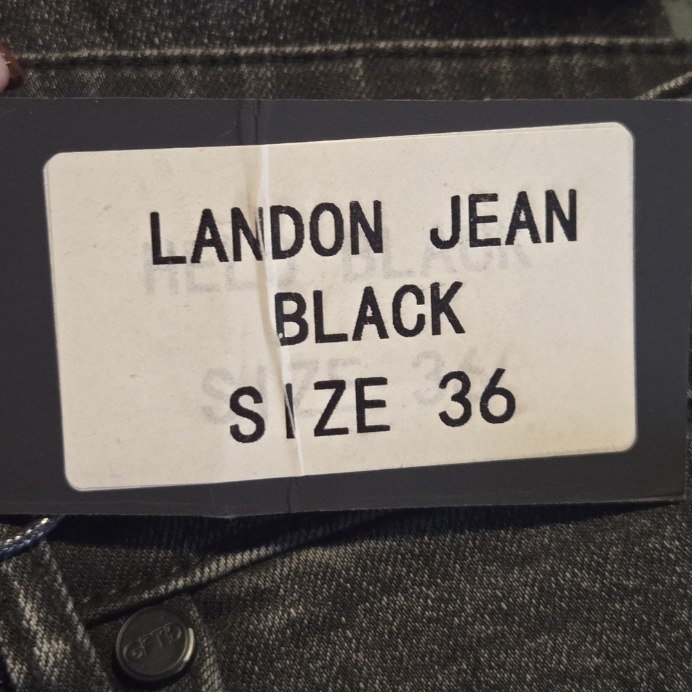 GFTD Mens Black Colorful Graffiti Painted Distressed Landon Denim Jeans 36 - Picture 14 of 16